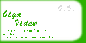 olga vidam business card